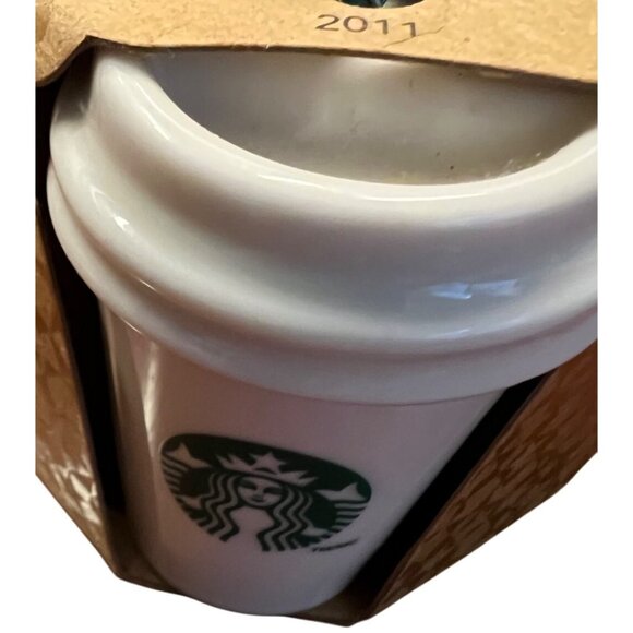 Starbucks Holiday Ceramic Ornament Set of 4 Christmas Coffee To Go Tumblers Coll - Picture 7 of 16